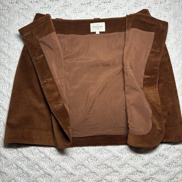 Sezane Brown Corduroy Mini Skirt - Picture 3 of 6